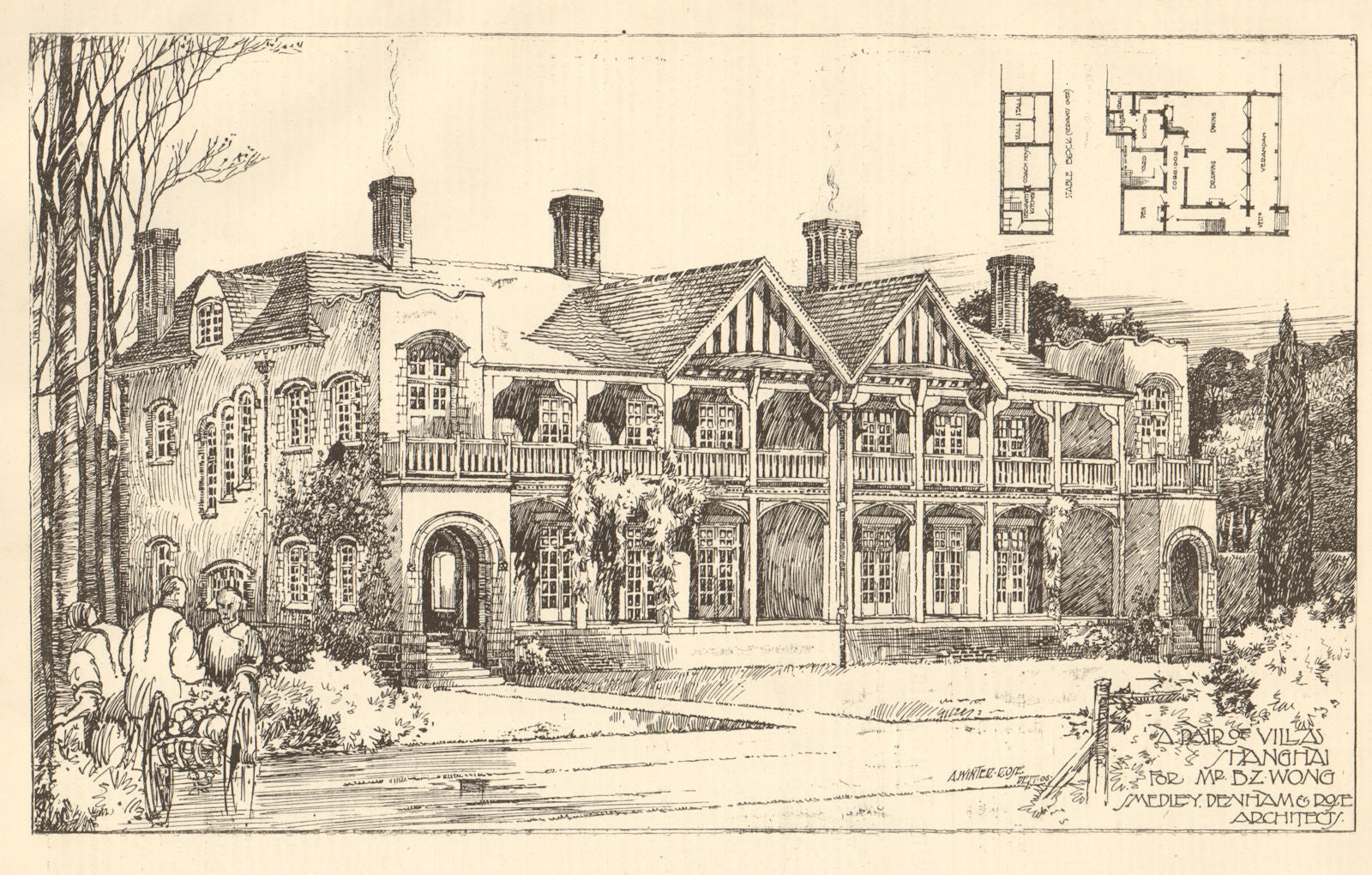 Pair of villas, Shanghai for B.Z. Wong, Smedley, Denham & Rose, Architects 1906